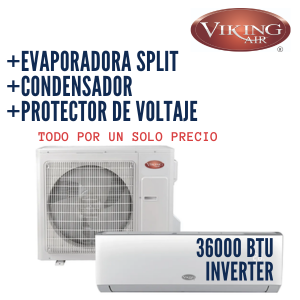 Frio Panama Combo Aire Acondicionado Split Viking 36000 BTU Inverter